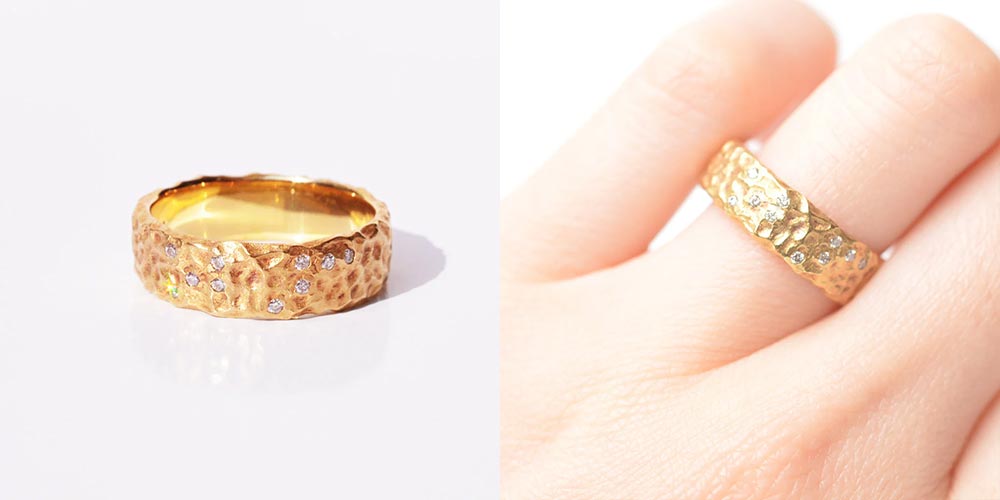 ソーイの結婚指輪　ぽつぽつ-2